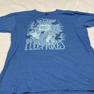 “Fleet Foxes” Blue Graphic T-Shirt by American Apparel